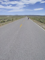 Liz skating Benton Crossing Road