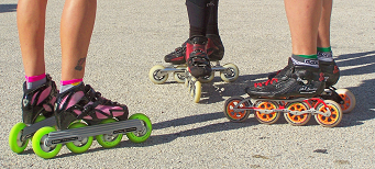 Standing around on skates