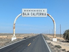 Baja Sur State border sign